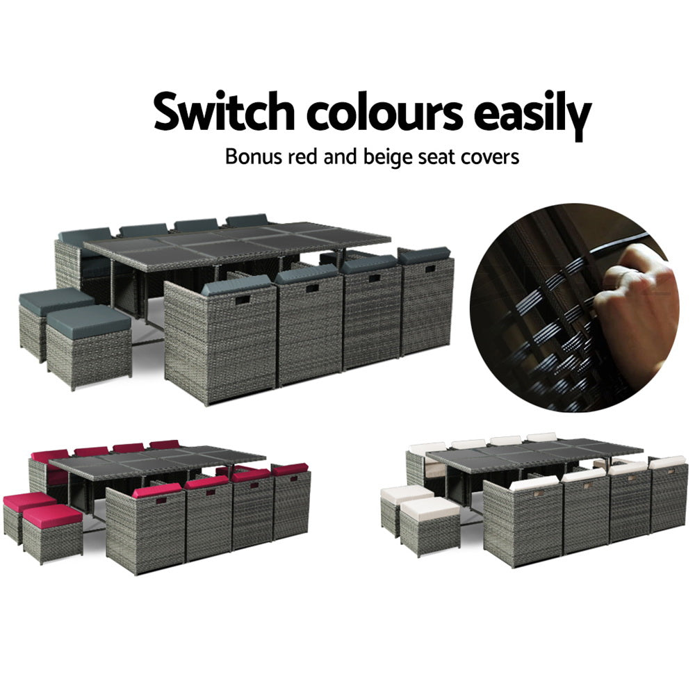 Gardeon Elegant 13-Piece Outdoor Dining Set