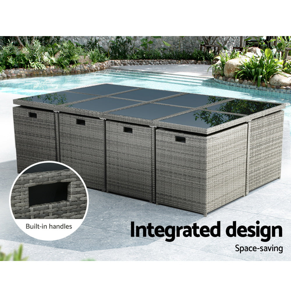 Gardeon Elegant 13-Piece Outdoor Dining Set