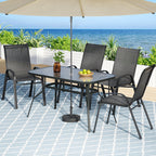 Gardeon 5-Piece Black Outdoor Dining Set