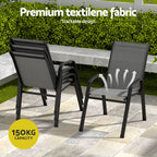 Gardeon 7PC Grey Outdoor Dining Set