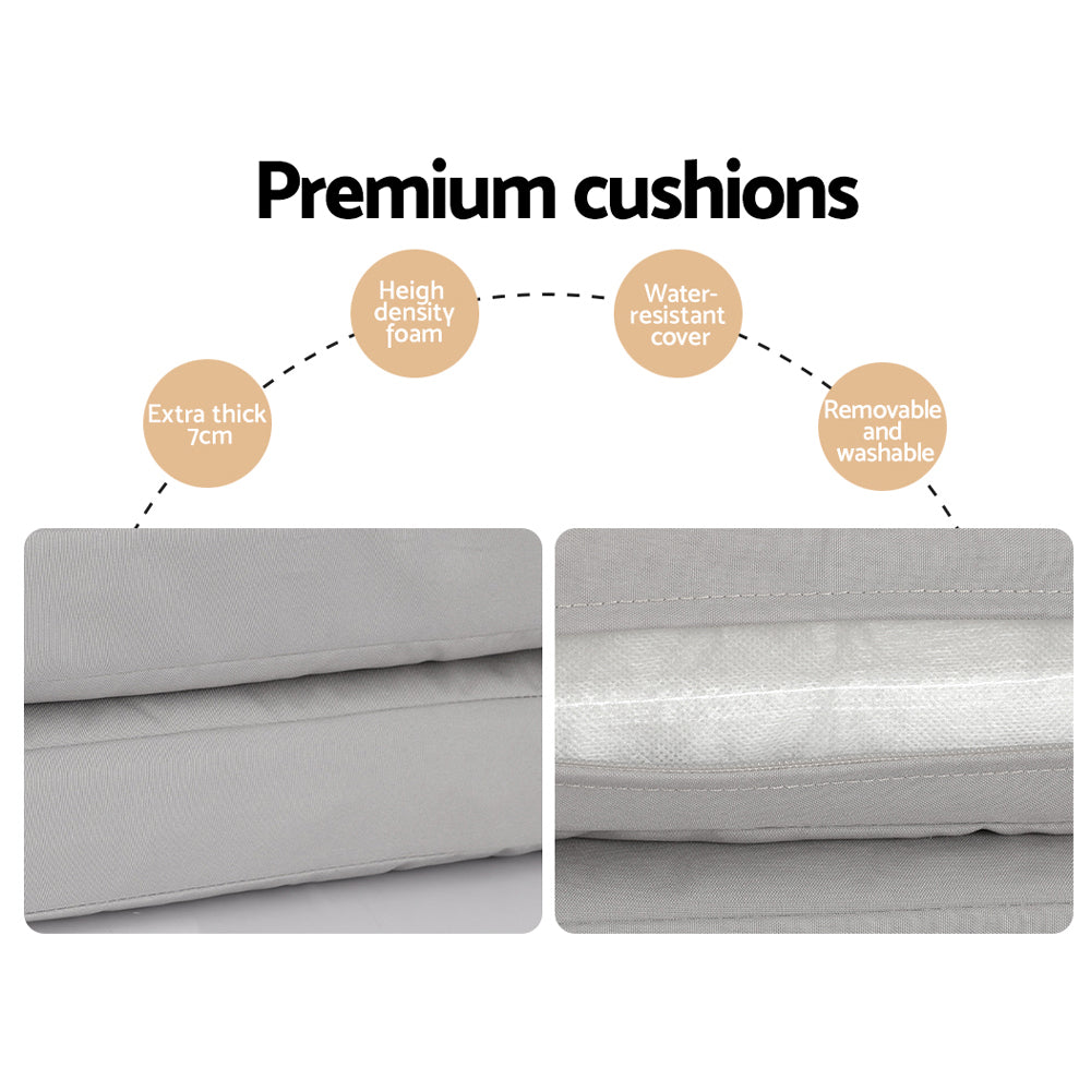 Gardeon 5-Piece White Outdoor Dining Set