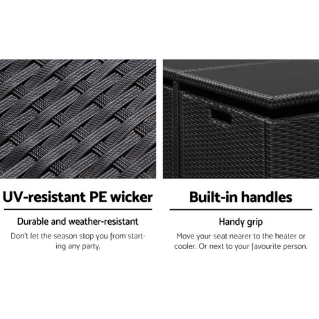 Gardeon 5-Piece Wicker Outdoor Dining Set