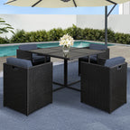 Gardeon 5-Piece Wicker Outdoor Dining Set