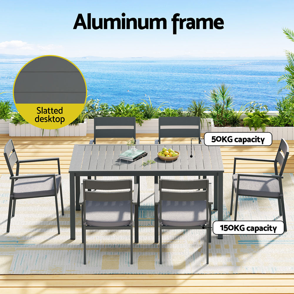 Gardeon 7-Piece Aluminum Outdoor Dining Set