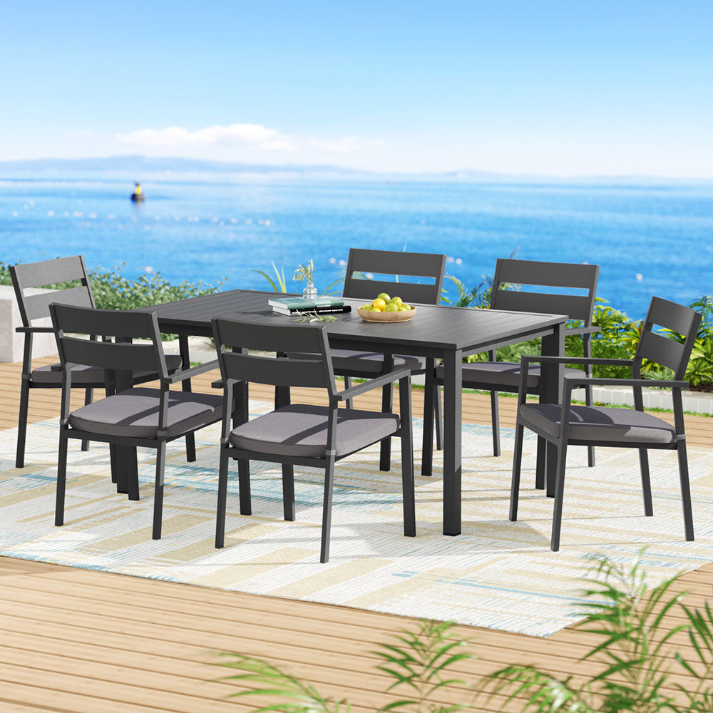 Gardeon 7-Piece Aluminum Outdoor Dining Set