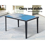 Gardeon Elegance Black 7-Piece Dining Set