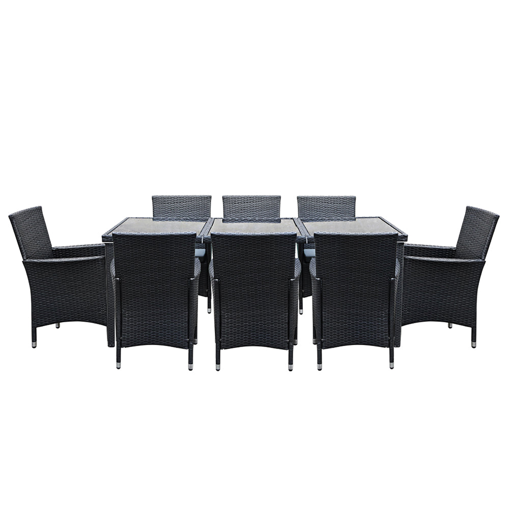Gardeon 9-Piece Elegant Wicker Dining Set