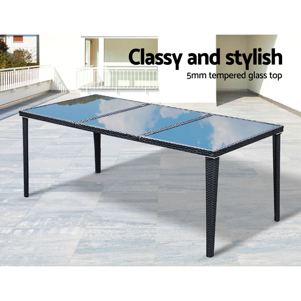 Gardeon 9-Piece Elegant Wicker Dining Set