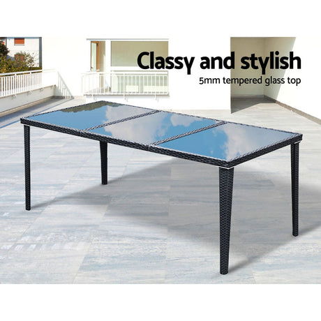 Gardeon 9-Piece Elegant Wicker Dining Set