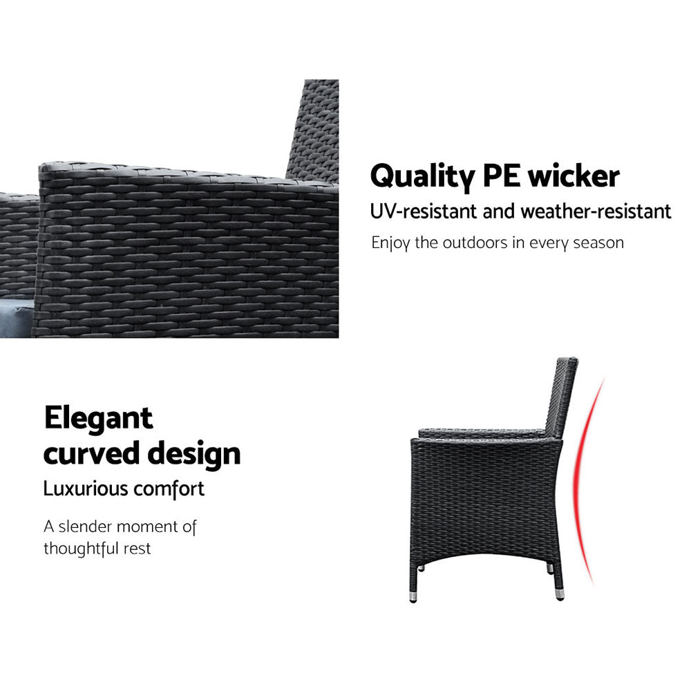 Gardeon 9-Piece Elegant Wicker Dining Set