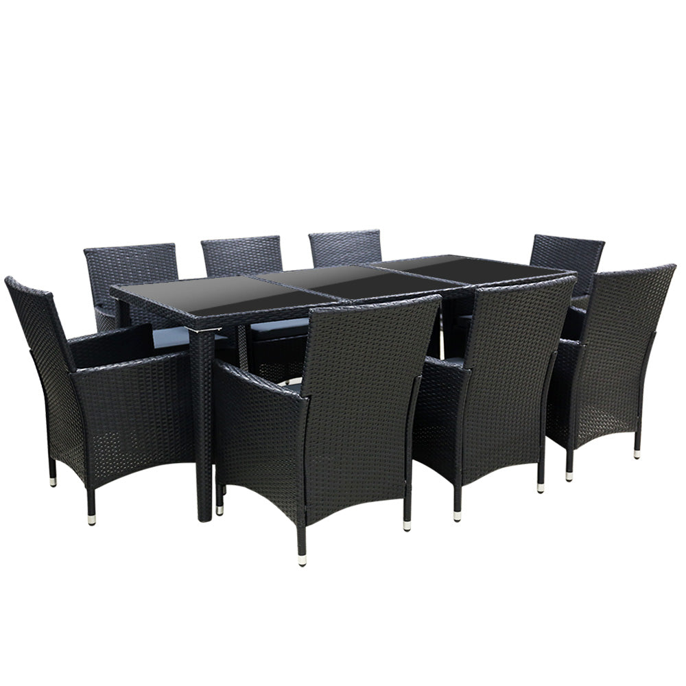 Gardeon 9-Piece Elegant Wicker Dining Set