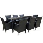 Gardeon 9-Piece Elegant Wicker Dining Set