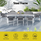 Gardeon Elegant 9-Piece Outdoor Dining Set