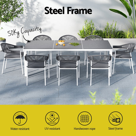 Gardeon Elegant 9-Piece Outdoor Dining Set