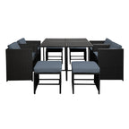 Gardeon 9-Piece Wicker Outdoor Dining Set