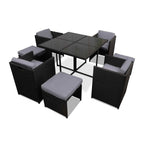 Gardeon 9-Piece Wicker Outdoor Dining Set