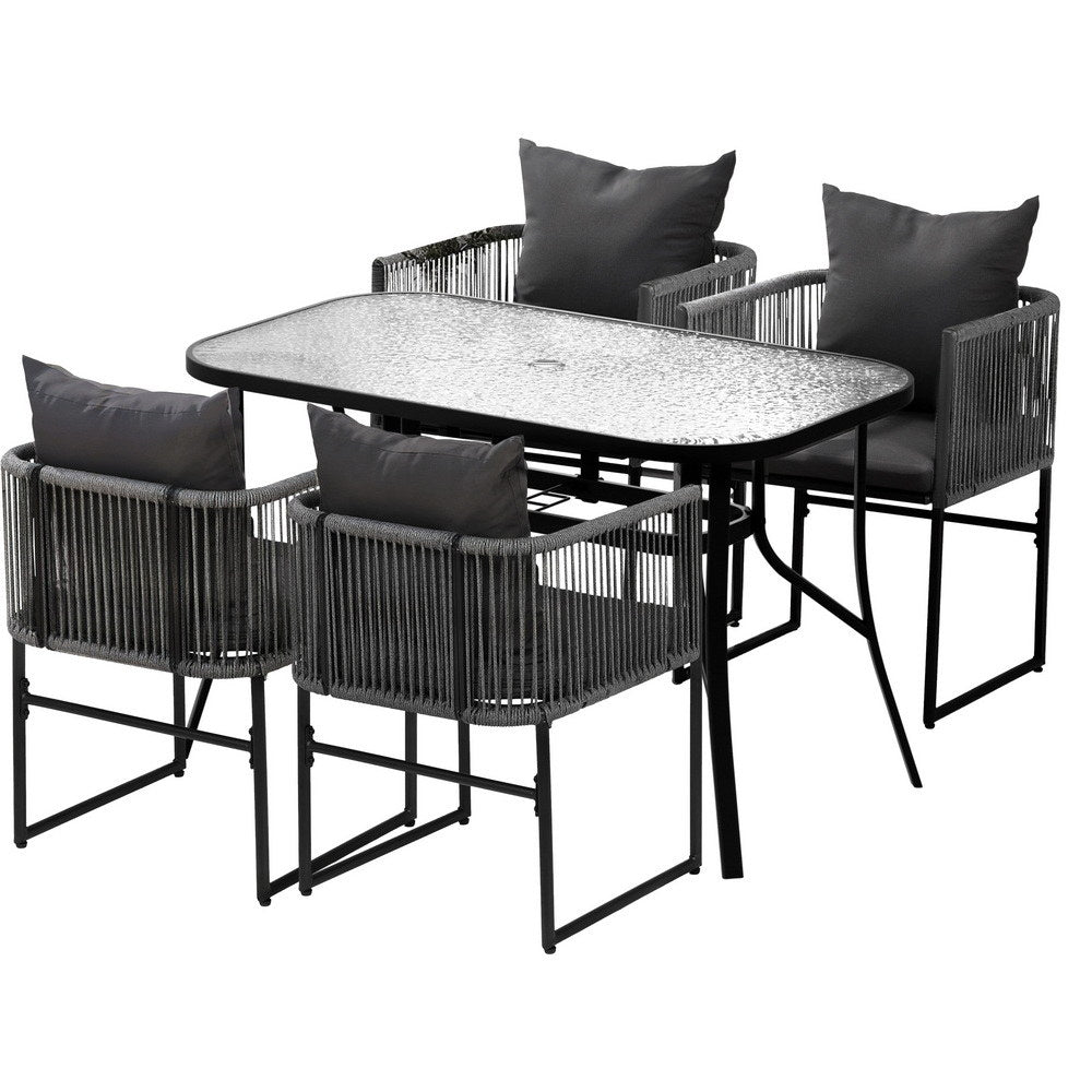 Gardeon 5-Piece Weather-Resistant Outdoor Dining Set