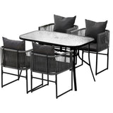 Gardeon 5-Piece Weather-Resistant Outdoor Dining Set