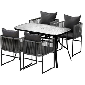 Gardeon 5-Piece Weather-Resistant Outdoor Dining Set