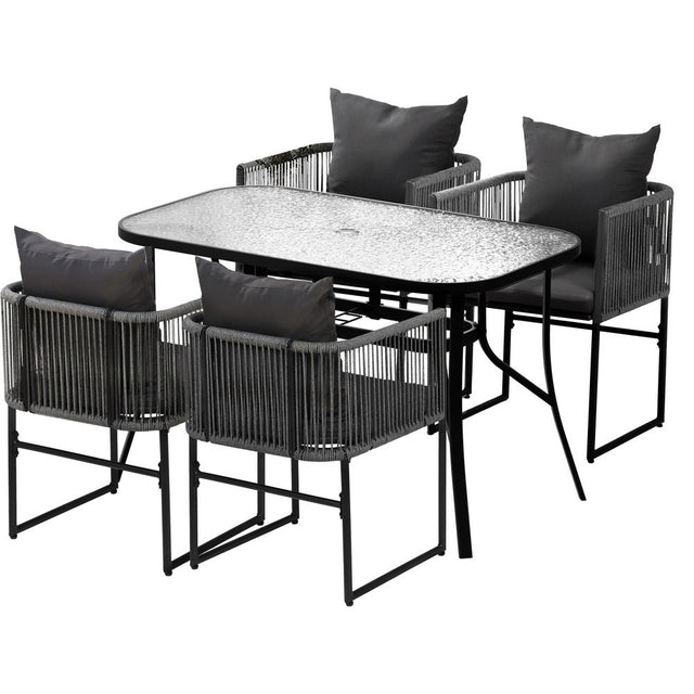 Gardeon 5-Piece Weather-Resistant Outdoor Dining Set