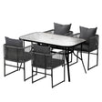 Gardeon 5-Piece Black Outdoor Dining Set