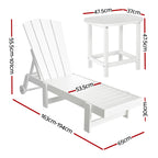 Gardeon 3-Piece Adjustable Outdoor Lounge Set