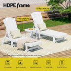 Gardeon 3-Piece Adjustable Outdoor Lounge Set