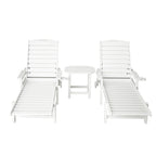 Gardeon 3-Piece Adjustable Sun Lounge Set