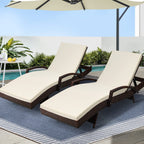 Gardeon Adjustable Wicker Sun Lounger