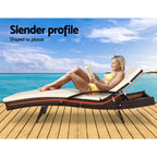 Gardeon Adjustable Wicker Sun Lounger
