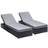 Gardeon 2PC Adjustable Wicker Sun Lounge