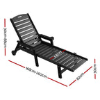 Gardeon Adjustable HDPE Sun Lounge Chair