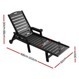 Gardeon Adjustable HDPE Sun Lounge Chair