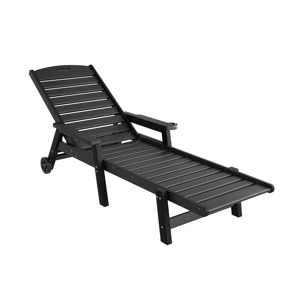 Gardeon Adjustable HDPE Sun Lounge Chair