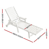 Gardeon Adjustable HDPE Sun Lounge Chair
