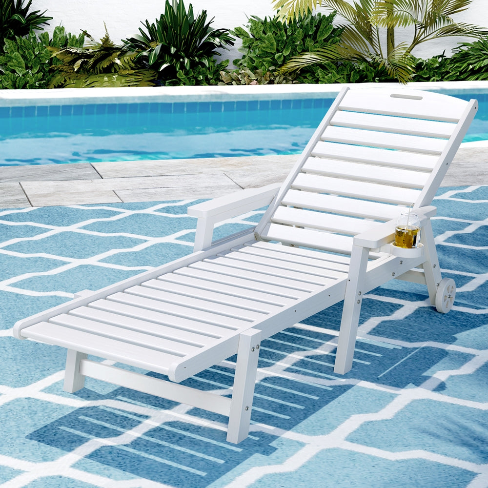 Gardeon Adjustable HDPE Sun Lounge Chair