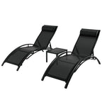 Gardeon 3PC Steel Outdoor Lounge Set