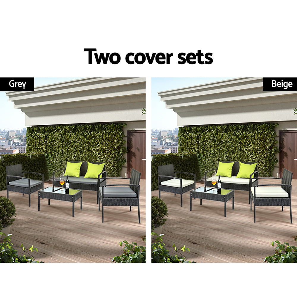 Gardeon Elegant Outdoor Wicker Sofa Set