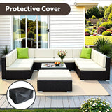 Gardeon 10-Piece Outdoor Sofa Set Wicker Couch Lounge Setting Cover