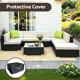 Gardeon 8-Piece Outdoor Sofa Set Wicker Couch Lounge Setting Cover
