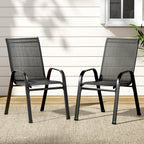 Gardeon Stackable Outdoor Dining Chair Set