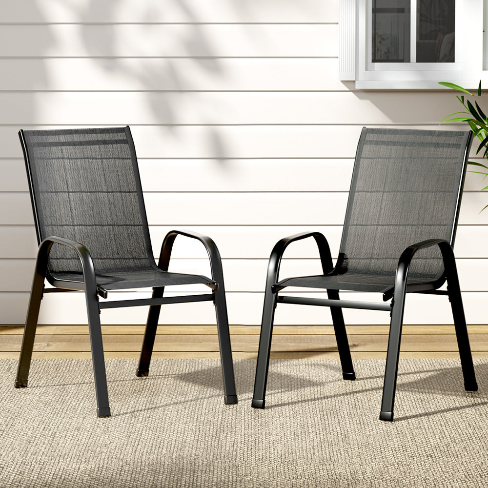 Gardeon Stackable Outdoor Dining Chair Set