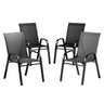 Gardeon 4-Piece Stackable Outdoor Dining Chairs