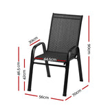 Gardeon 4-Piece Stackable Outdoor Dining Chairs