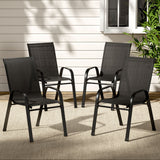 Gardeon 4-Piece Stackable Outdoor Dining Chairs