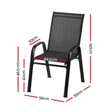 Gardeon Stackable Outdoor Dining Chairs Set