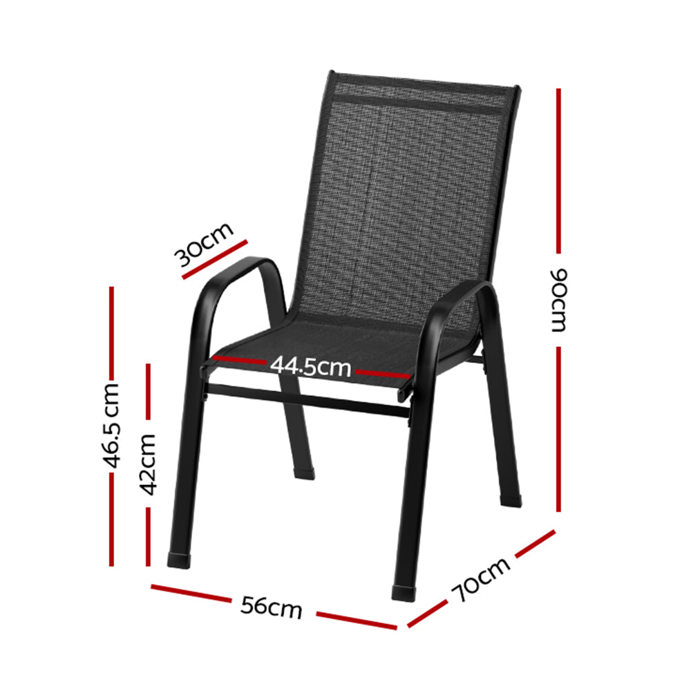 Gardeon Stackable Outdoor Dining Chairs Set