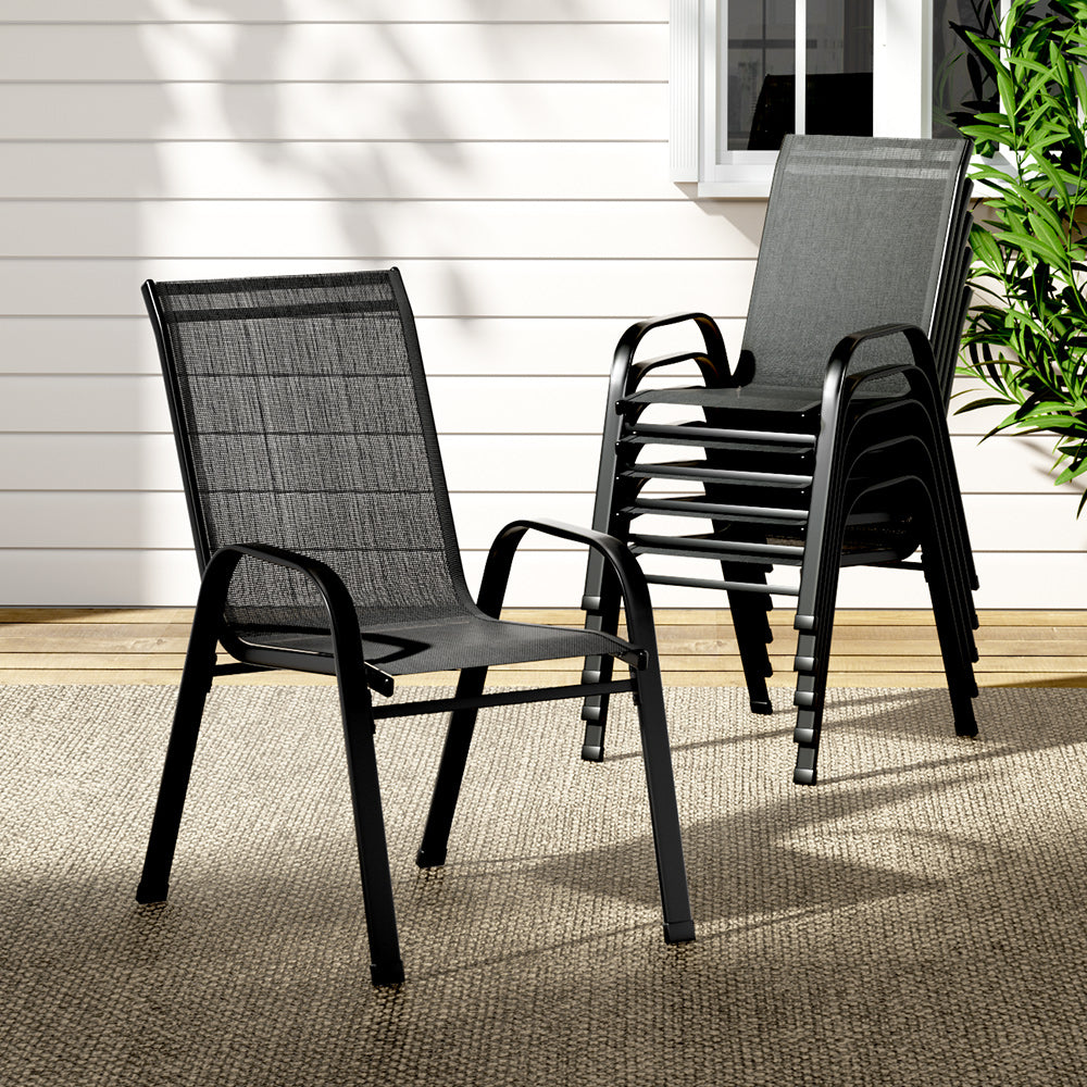 Gardeon Stackable Outdoor Dining Chairs Set