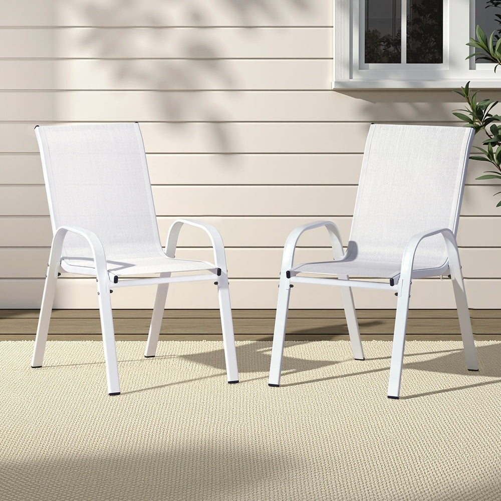 Gardeon Stackable Outdoor Dining Chair Set