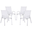Gardeon 4-Piece Stackable Outdoor Dining Chairs